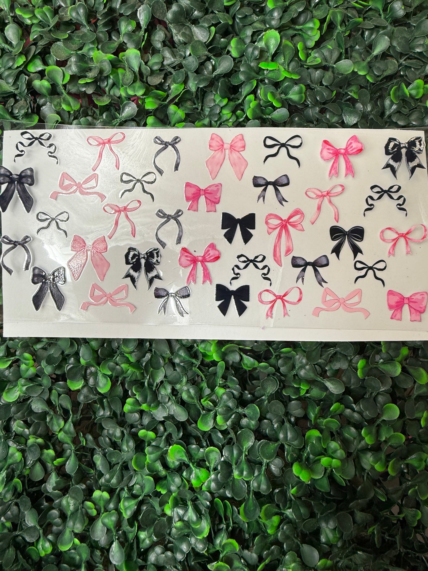 Black pink coquette bows wrap