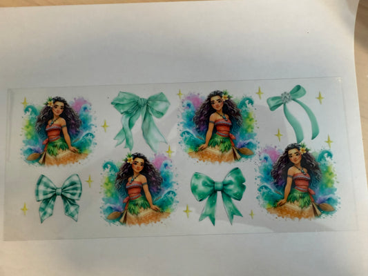 Moana teal bows princess ￼