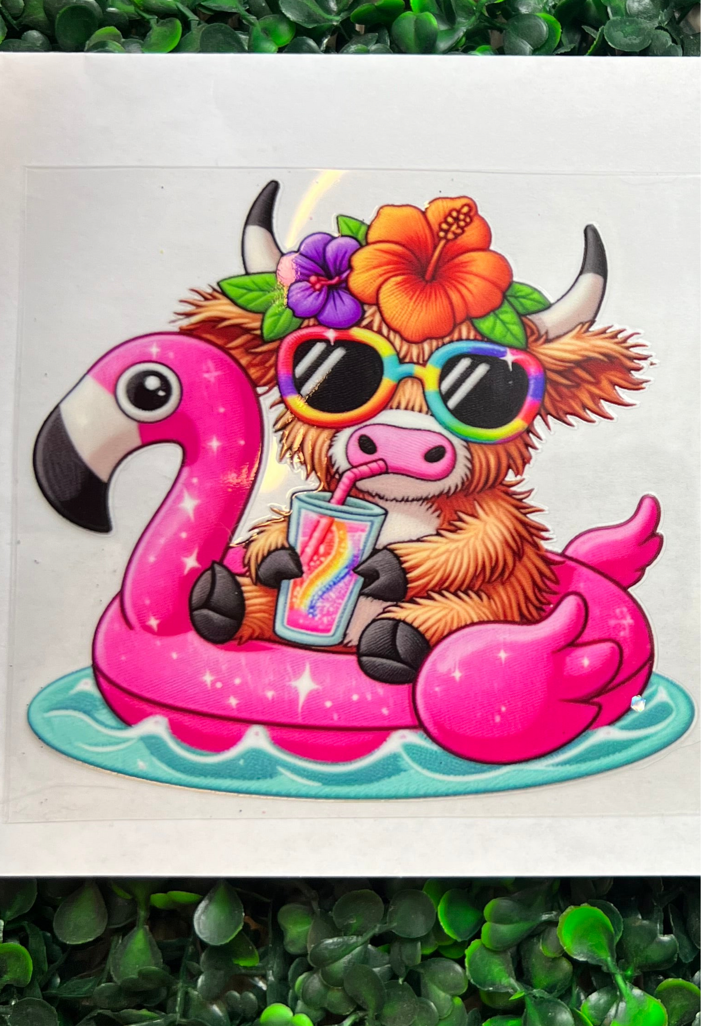 Flamango Highland Cow decal