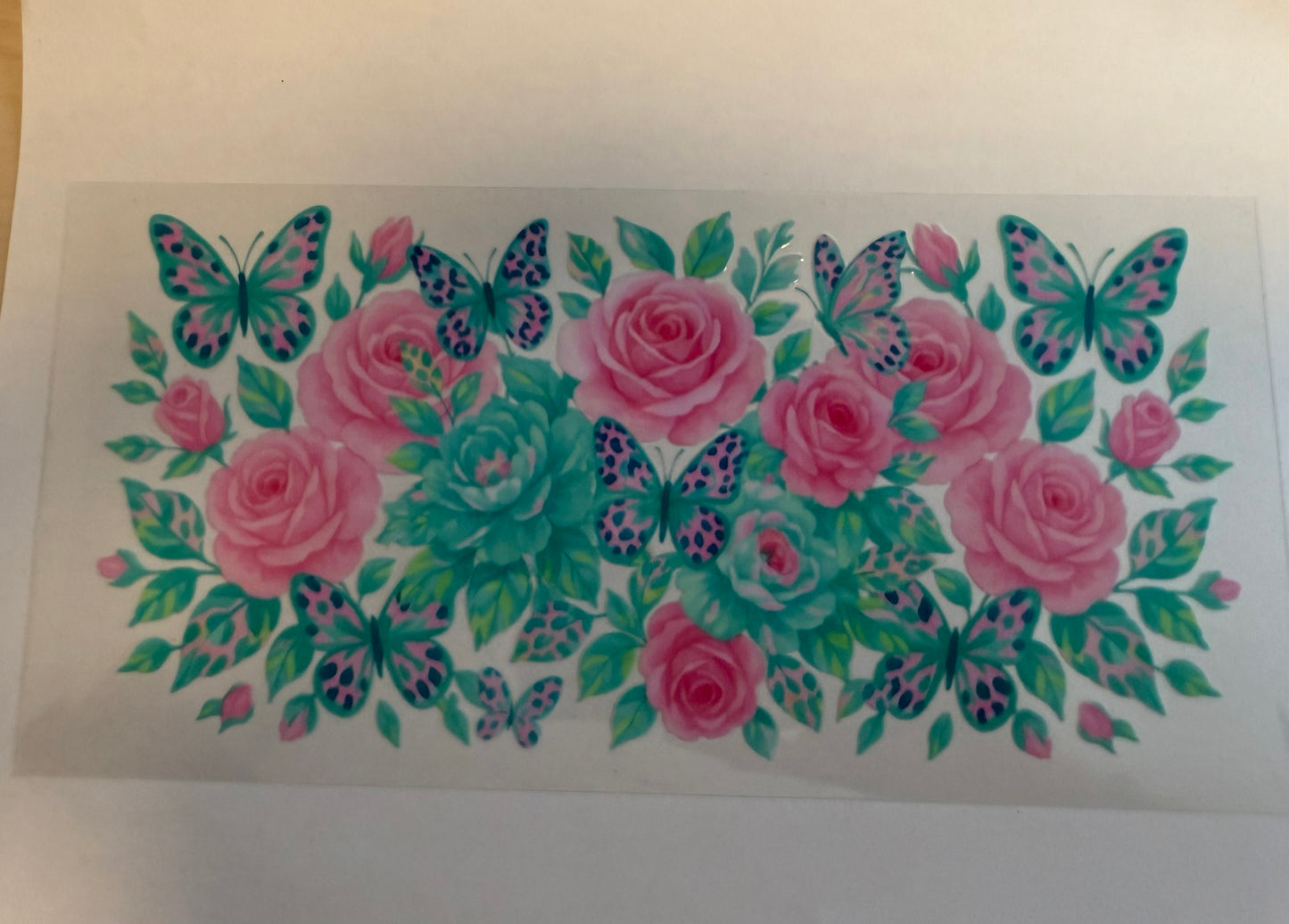 Butterfly butterflies roses pink