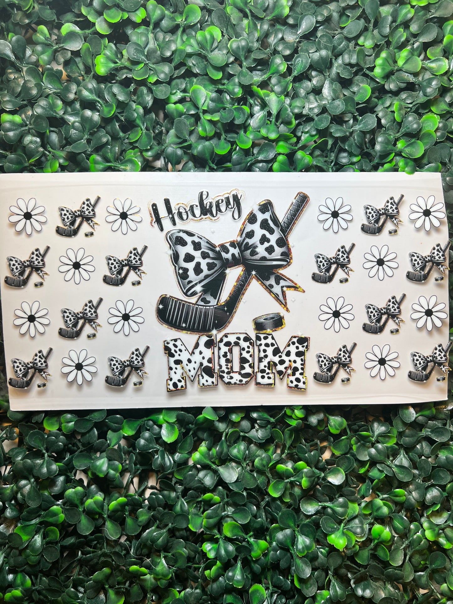 Hockey mama flowers and black bows