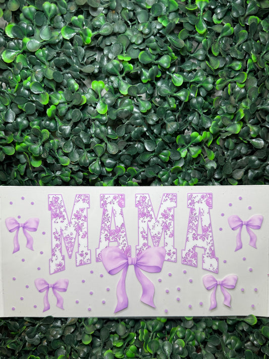 Coquette purple mama bows Decal