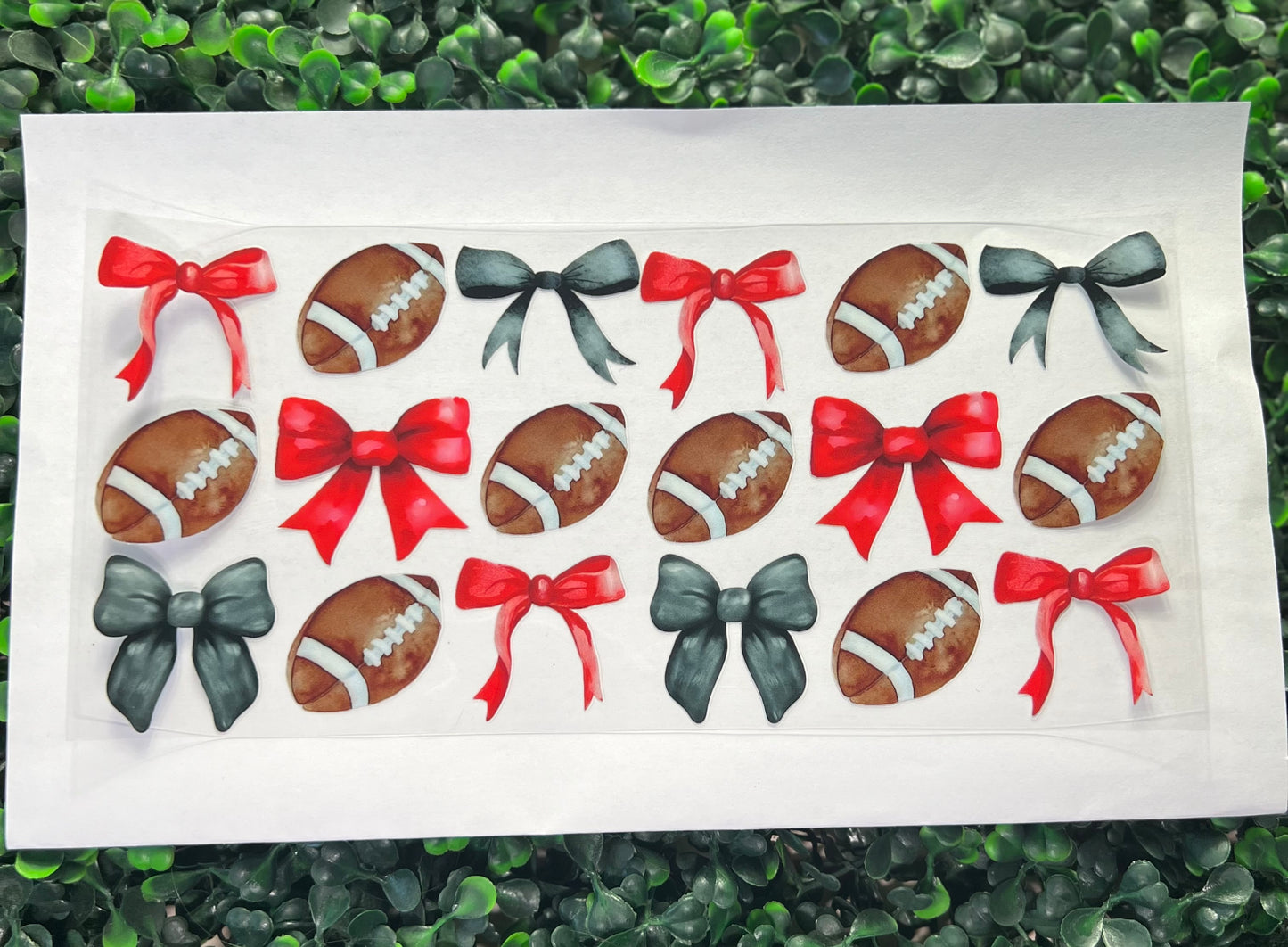Footballs and bows