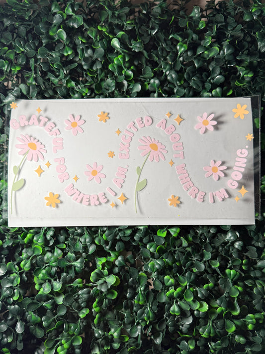 Grateful for where I am. Excited about where I’m going