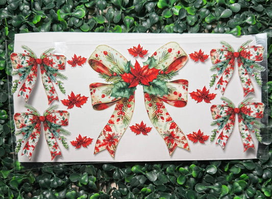 Poinsettia Christmas bow
