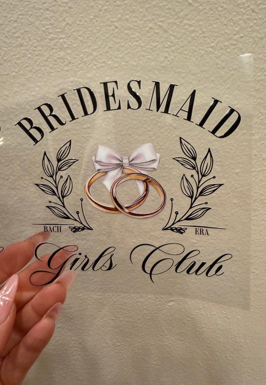 Bridesmaid decal
