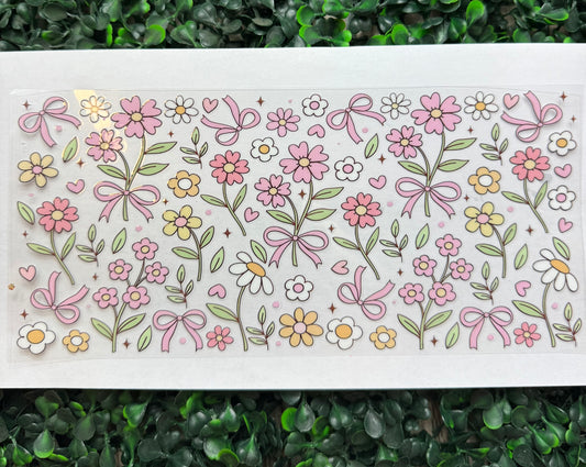 Coquette flower bows wrap
