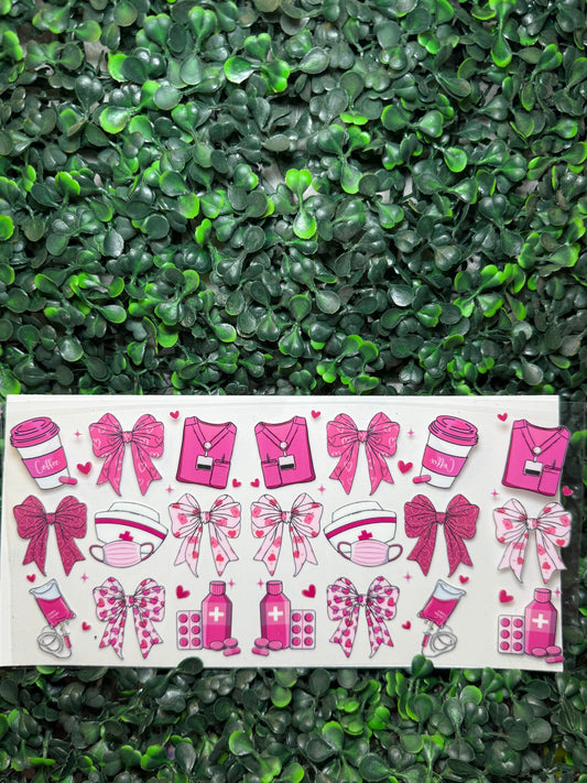 Coquette bows healthcare medical wrap