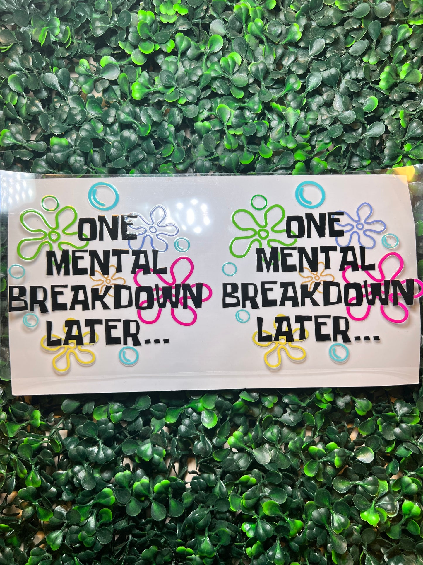 One mental breakdown later… full wrap