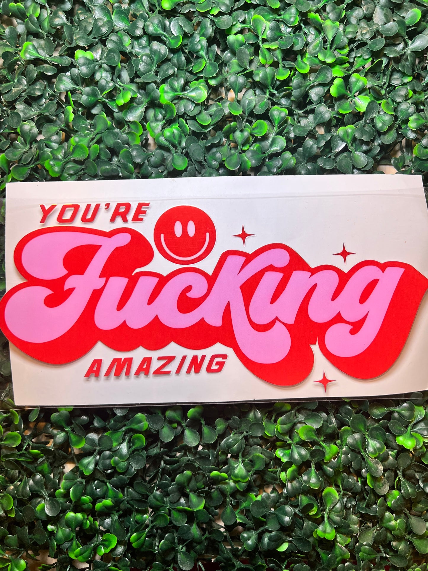 You’re fucking amazing