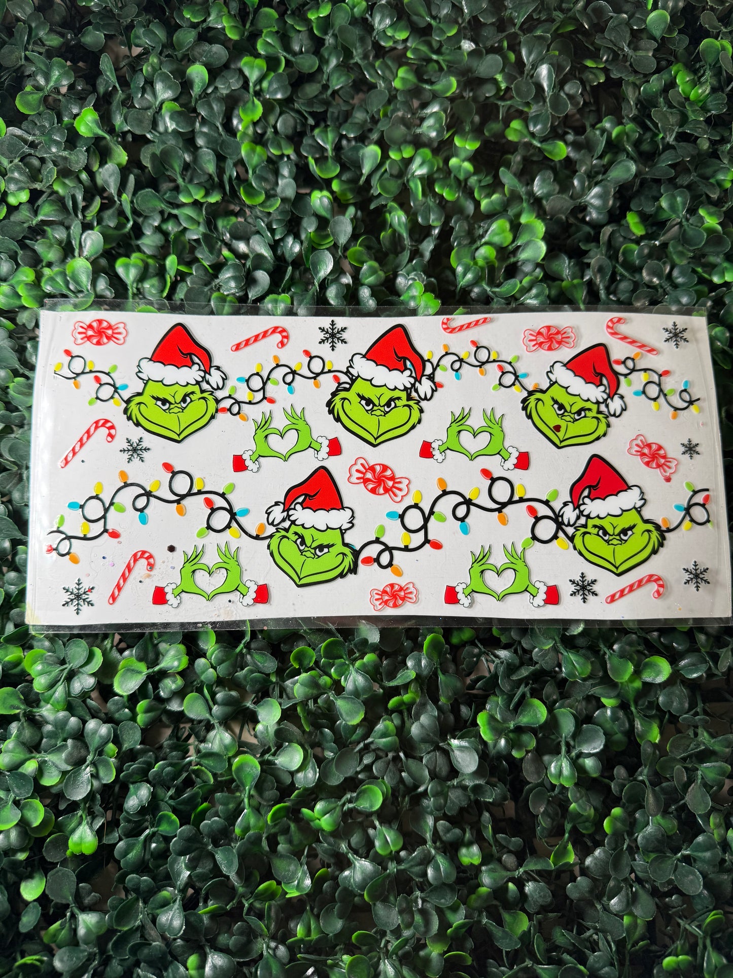 Grin with Christmas lights