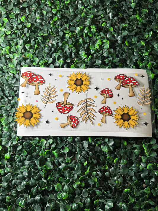 Mushrooms and sunflower