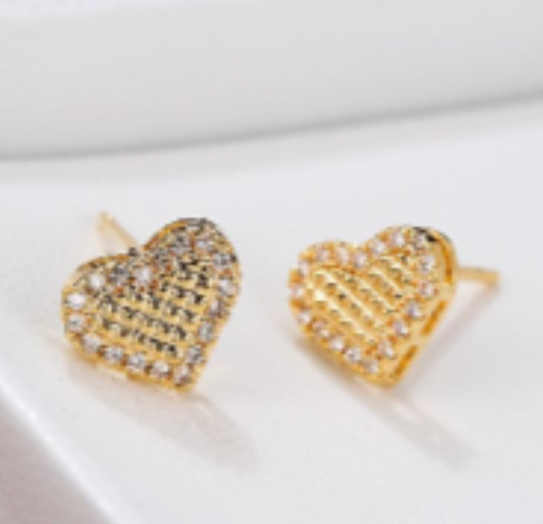 Heart Stud Earrings